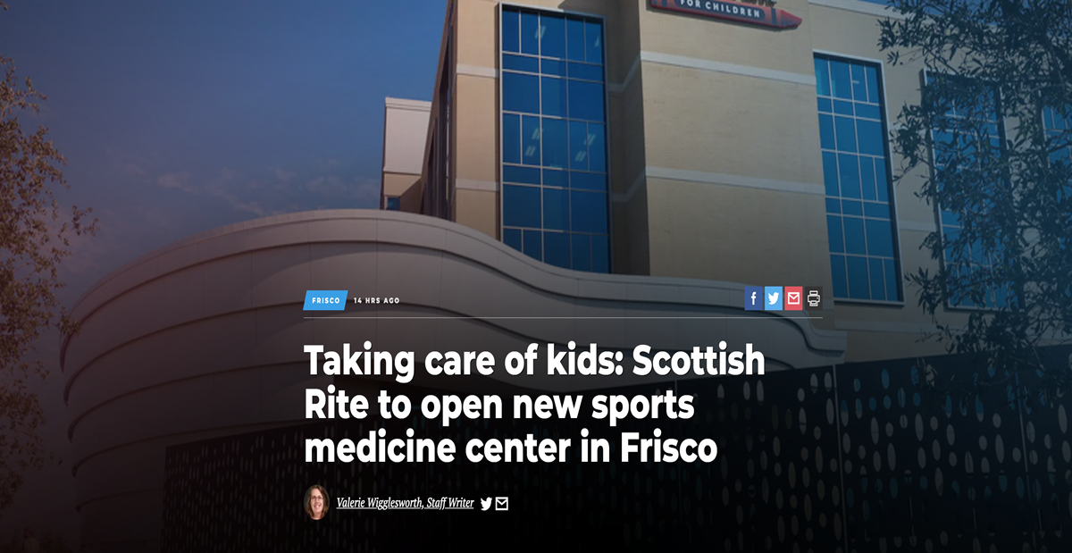 Scottish Rite to open new Sports Medicine center in Frisco