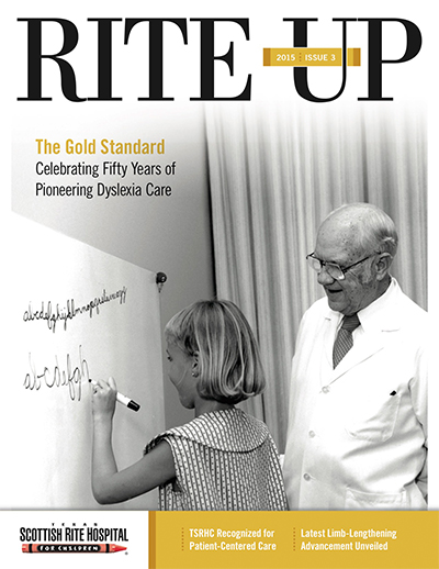 Texas Scottish Rite Hospital for Children Rite Up magazine cover 2015 issue 3