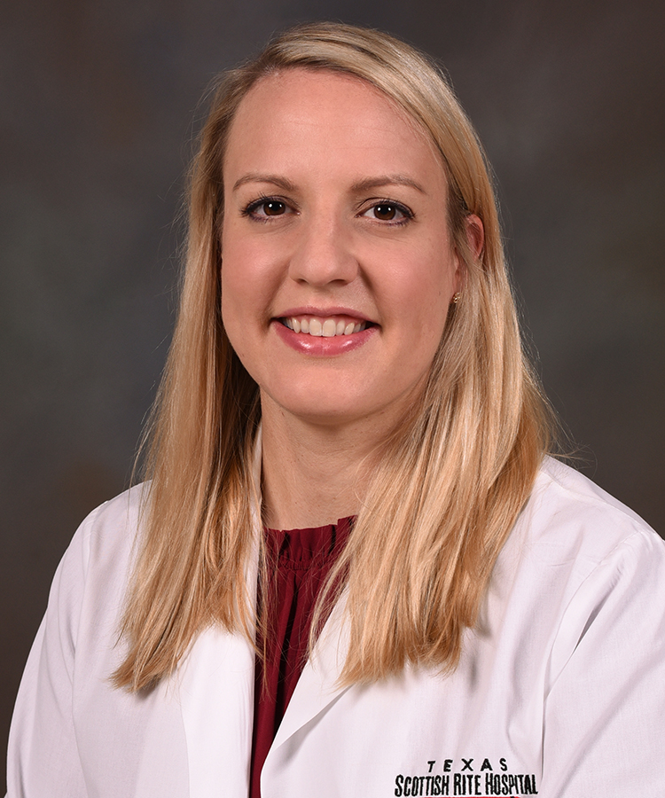 Megan E. Johnson, M.D., is a pediatric orthopedic surgeon and the medical director of Ambulatory Care at Scottish Rite for Children. She sees patients at our Dallas campus.