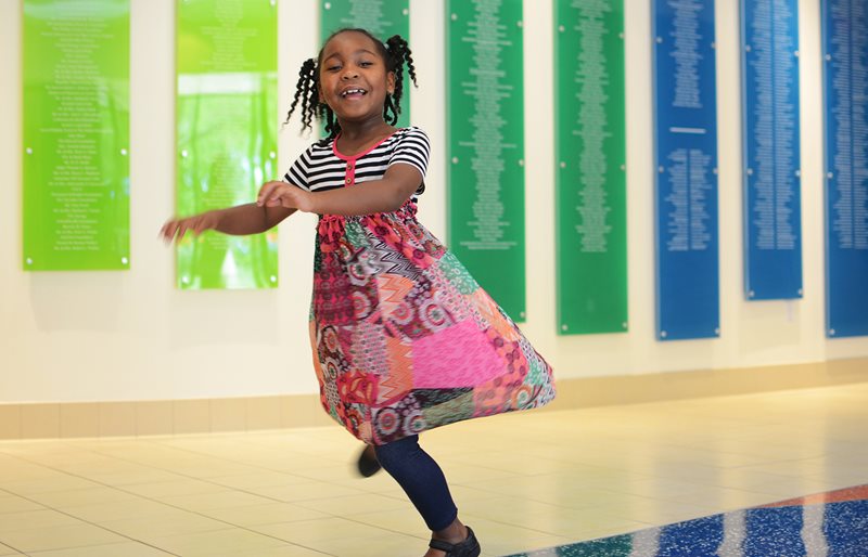 Patient dancing at Texas Scottish Rite Hospital for Children 