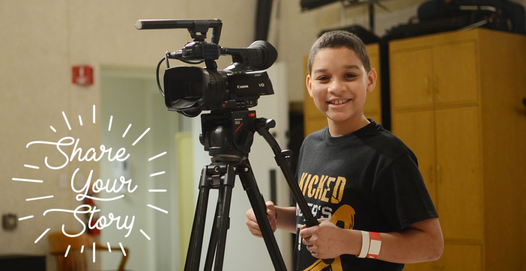 Jayden in the video studio