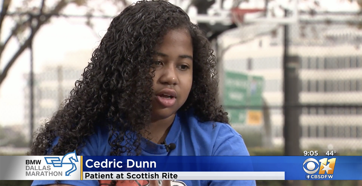 CBS DFW: Scottish Rite for Children Patient Cedric Has Found His Niche With Sports