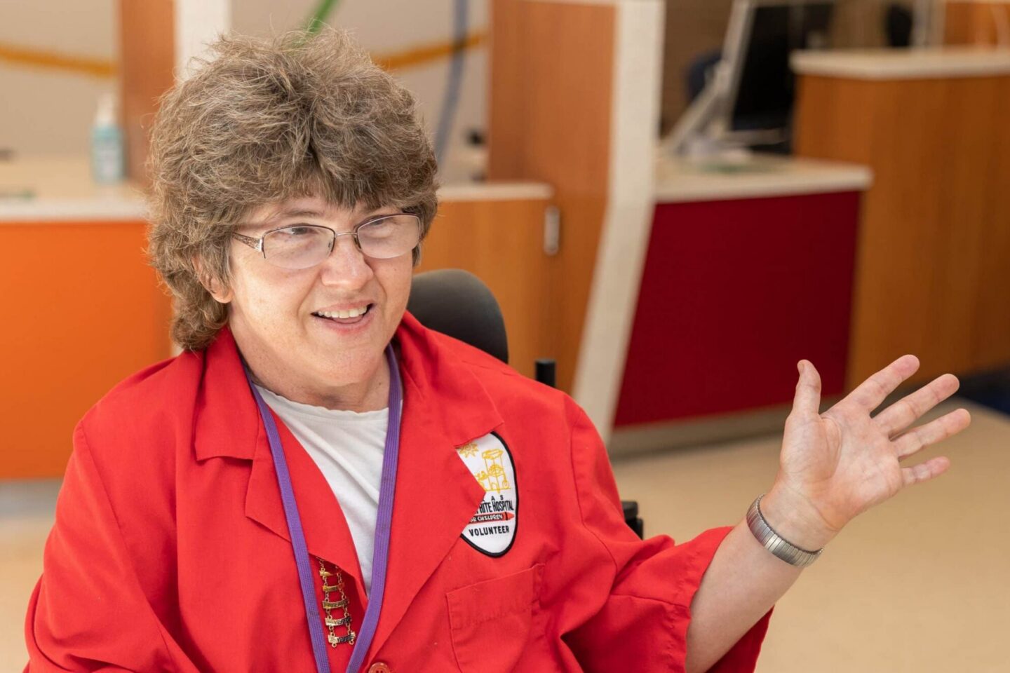 Volunteer Melissa highlighted.