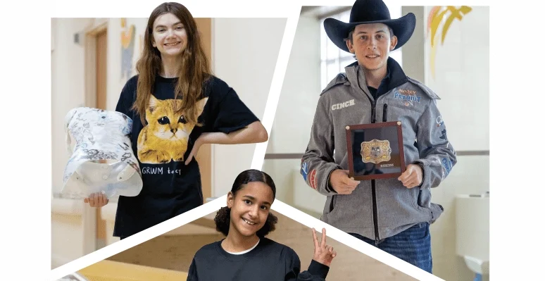 Share Your Story header featuring three different teenage patients.